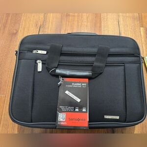Samsonite Classic Business Perfect Fit Two Gusset Laptop Bag- 15.6”